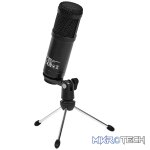 LORGAR Soner 313, Gaming Microphone, USB condenser microphone with Volume Knob & Echo Knob, Frequency Response: 80 Hz—17 kHz, including 1x Microphone, 1 x 2.5M USB Cable, 1 x Tripod Stand, dimensions: Ø47.4*158.2*48.1mm, weight: 243.0g, Black - Image 3