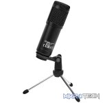 LORGAR Soner 313, Gaming Microphone, USB condenser microphone with Volume Knob & Echo Knob, Frequency Response: 80 Hz—17 kHz, including 1x Microphone, 1 x 2.5M USB Cable, 1 x Tripod Stand, dimensions: Ø47.4*158.2*48.1mm, weight: 243.0g, Black - Image 4