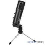 LORGAR Soner 313, Gaming Microphone, USB condenser microphone with Volume Knob & Echo Knob, Frequency Response: 80 Hz—17 kHz, including 1x Microphone, 1 x 2.5M USB Cable, 1 x Tripod Stand, dimensions: Ø47.4*158.2*48.1mm, weight: 243.0g, Black - Image 5