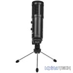 LORGAR Soner 313, Gaming Microphone, USB condenser microphone with Volume Knob & Echo Knob, Frequency Response: 80 Hz—17 kHz, including 1x Microphone, 1 x 2.5M USB Cable, 1 x Tripod Stand, dimensions: Ø47.4*158.2*48.1mm, weight: 243.0g, Black - Image 6