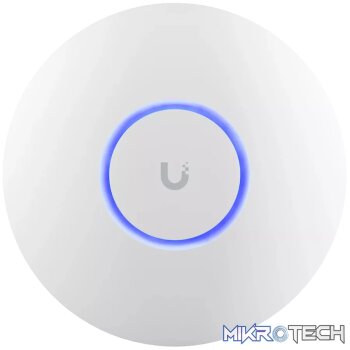 UBIQUITI U6+, WiFi 6, 4 spatial streams, 140 m² (1,500 ft²) coverage, 300+ connected devices, Powered using PoE, GbE uplink.