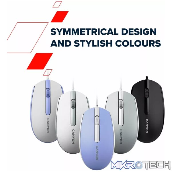 CANYON mouse M-10 Wired White Grey - Image 7