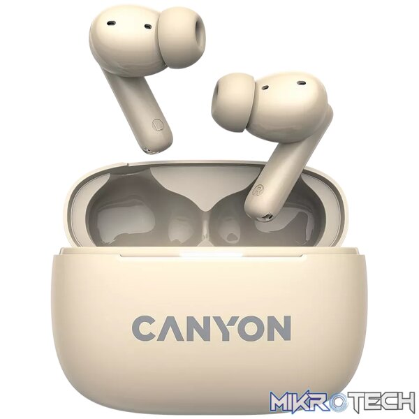231107080011573576 CANYON headset OnGo TWS-10 ANC+ENC Beige - Image 1