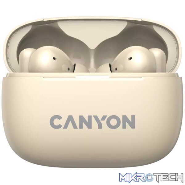CANYON headset OnGo TWS-10 ANC+ENC Beige - Image 2