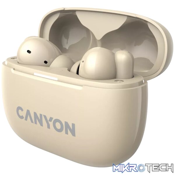 CANYON headset OnGo TWS-10 ANC+ENC Beige - Image 4