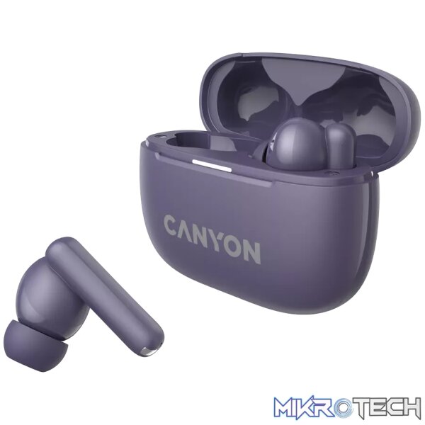 CANYON headset OnGo TWS-10 ANC+ENC Purple - Image 5