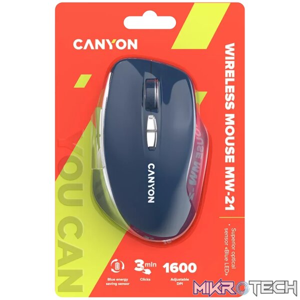 CANYON mouse MW-21 BlueLED 7buttons Wireless Blue - Image 6