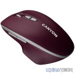 CANYON mouse MW-21 BlueLED 7buttons Wireless Burgundy Red - Image 3
