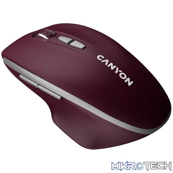 CANYON mouse MW-21 BlueLED 7buttons Wireless Burgundy Red - Image 3