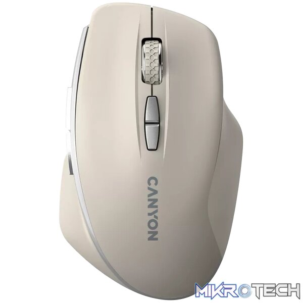 240111150016537229 CANYON mouse MW-21 BlueLED 7buttons Wireless Cosmic Latte - Image 1