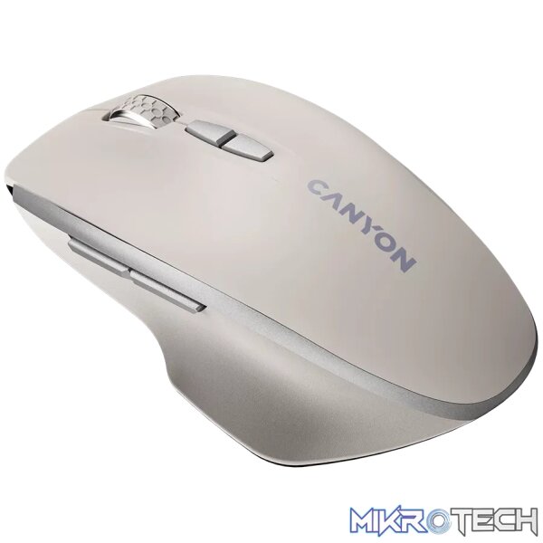 CANYON mouse MW-21 BlueLED 7buttons Wireless Cosmic Latte - Image 3