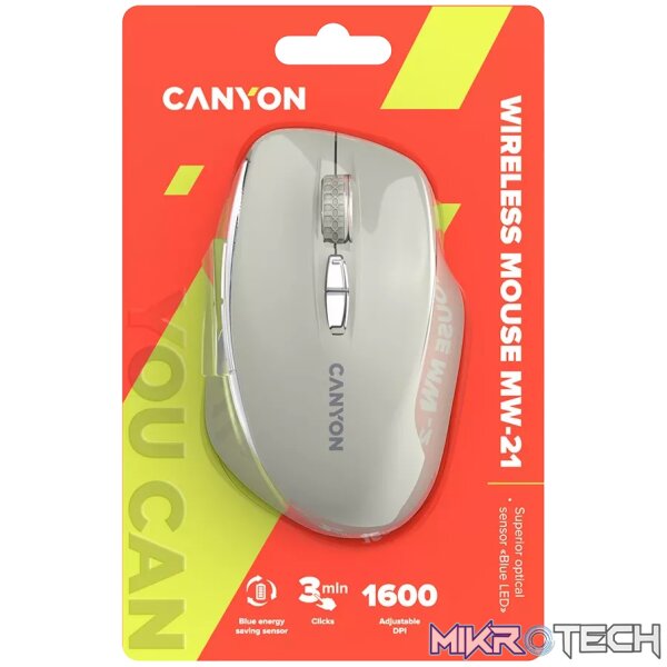 CANYON mouse MW-21 BlueLED 7buttons Wireless Cosmic Latte - Image 6