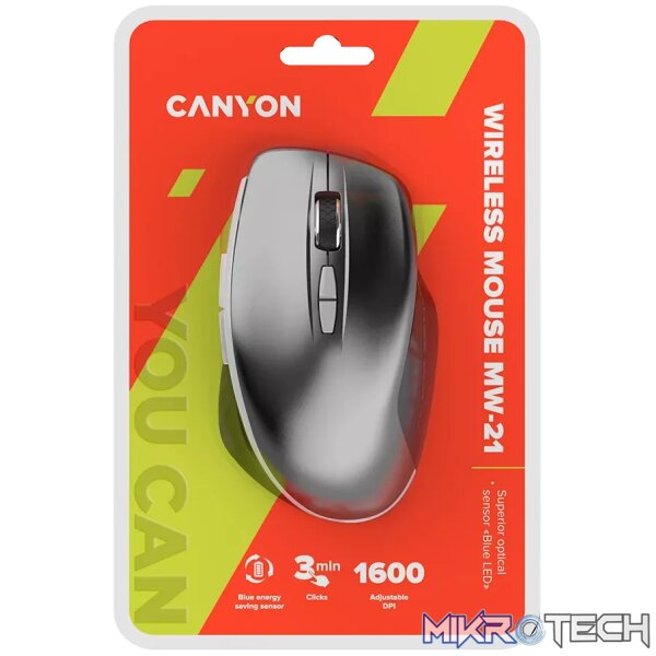 CANYON mouse MW-21 BlueLED 7buttons Wireless Dark Grey - Image 6