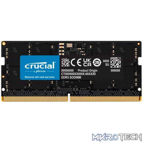 240219150014882432 Crucial 32GB DDR5-5600 SODIMM CL46 (16Gbit), EAN: 649528929952 - Image 1