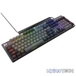 LORGAR Azar 514, Wired mechanical gaming keyboard, RGB backlight, 1680000 colour variations, 18 modes, keys number: 104, 50M clicks, linear dream switches, spring cable up to 3.4m, ABS plastic+metal, magnetic cover, 450*136*39mm, 1.17kg, black, EN layout - Image 4