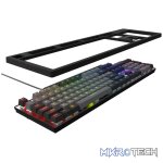 LORGAR Azar 514, Wired mechanical gaming keyboard, RGB backlight, 1680000 colour variations, 18 modes, keys number: 104, 50M clicks, linear dream switches, spring cable up to 3.4m, ABS plastic+metal, magnetic cover, 450*136*39mm, 1.17kg, black, EN layout - Image 6