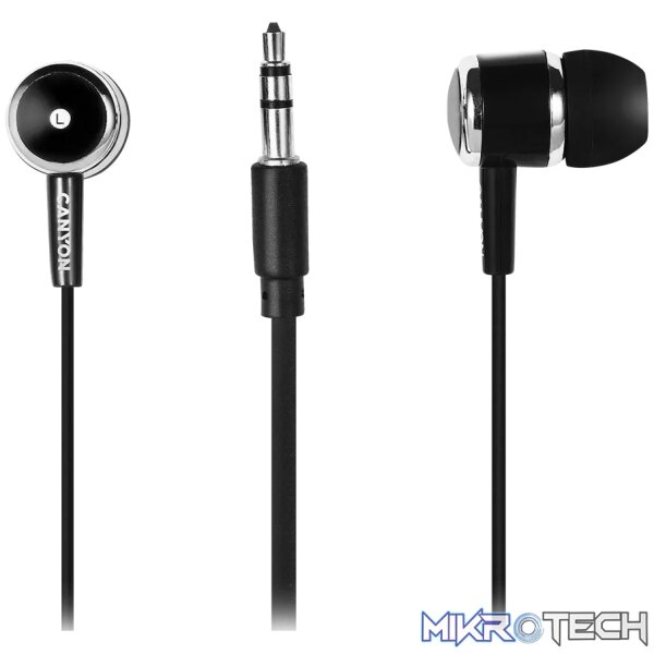 CANYON headphones EPM-01 Mic 1.2m Black - Image 2