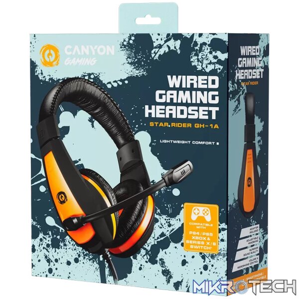 CANYON headset Star Raider GH-1A  Black Orange - Image 2
