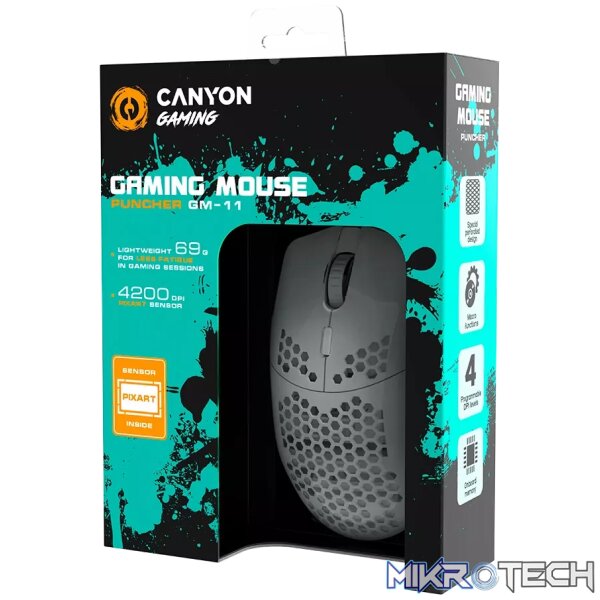 CANYON mouse Puncher GM-11 RGB 7buttons Wired White - Image 4