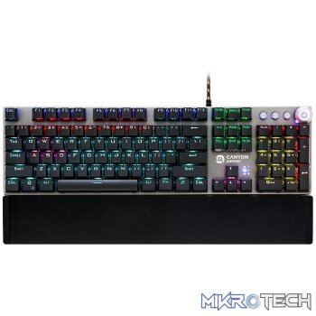 CANYON keyboard Nightfall GK-7 RGB US Wired Dark Grey