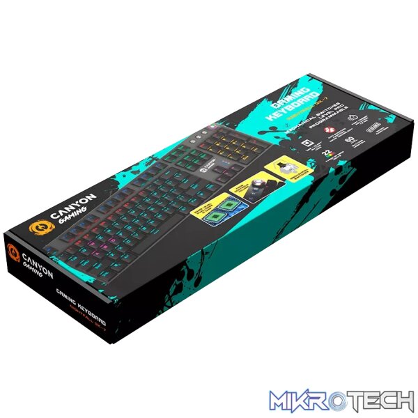 CANYON keyboard Nightfall GK-7 RGB US Wired Dark Grey - Image 3