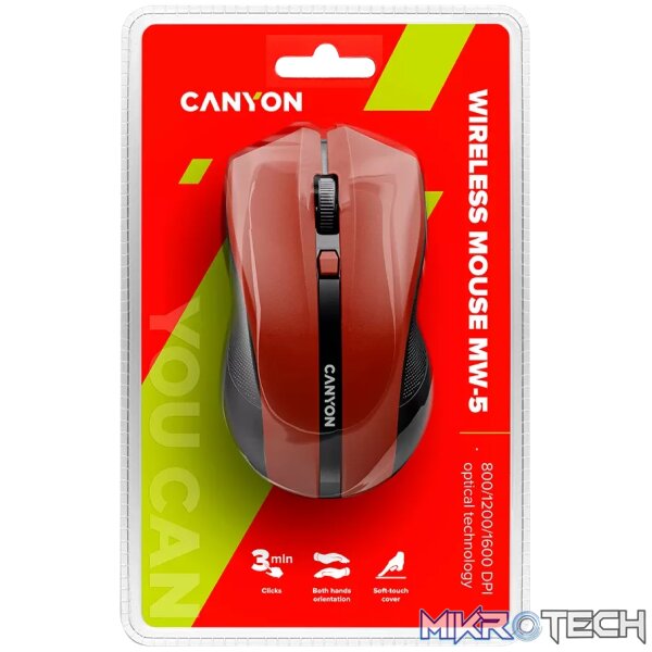 CANYON mouse MW-5 Wireless Red - Image 5