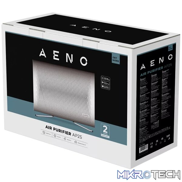 AENO Air Purifier AP2S, Wi-Fi, UV lamp, ionization, Tvoc sensor, CADR 420 m³/h, 50 m2, carbon filter + Hepa H13, wall mounting - Image 6