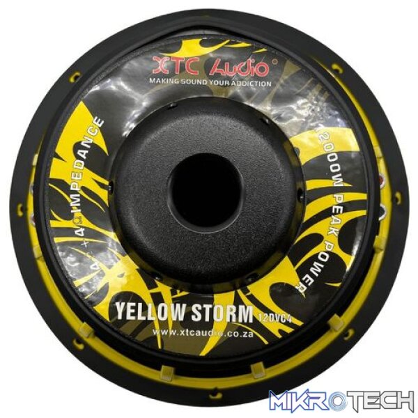 XTC Audio Yellow Storm 12" 12000W DVC Subwoofer - Image 4