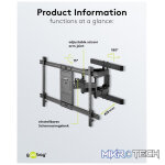 Goobay TV wall mount Basic FULLMOTION (XL) for TVs from 43" to 100" - Image 9