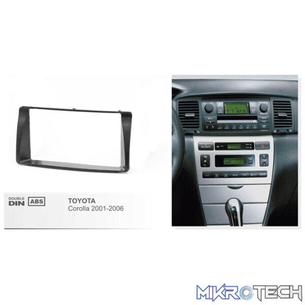 39-060-2 Toyota Corolla/RUNX 2003 - 2008 Double Din Trimplate - Image 1
