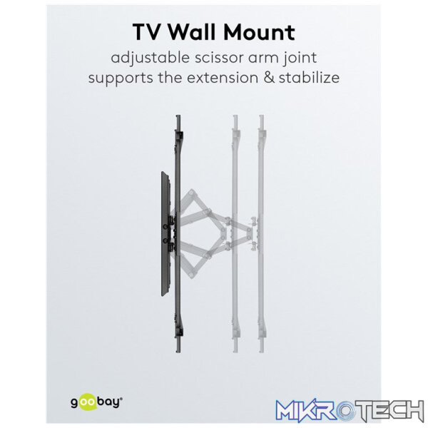 Goobay TV wall mount Basic FULLMOTION (XL) for TVs from 43" to 100" - Image 8