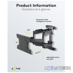 Goobay TV wall mount OLED FULLMOTION (L) for TVs from 37" to 70" - Image 8