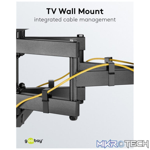 Goobay TV wall mount Basic FULLMOTION (XL) for TVs from 43" to 100" - Image 7