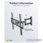 Goobay TV wall mount Basic FULLMOTION (L) for TVs from 37" to 70" - Image 6