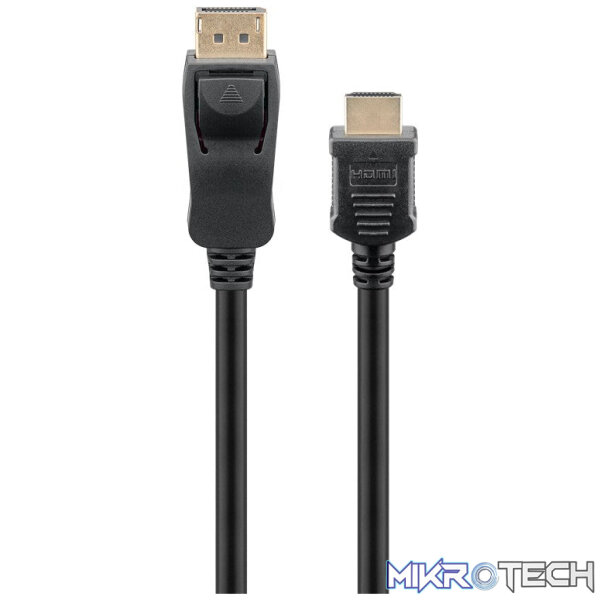 Goobay DisplayPort to HDMI Adapter Gold-Plated 2m Cable - Image 2