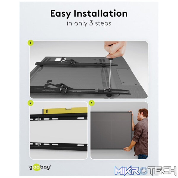 Goobay TV Wall Mount Basic Tilt for TVs from 37" to 70" - Image 2