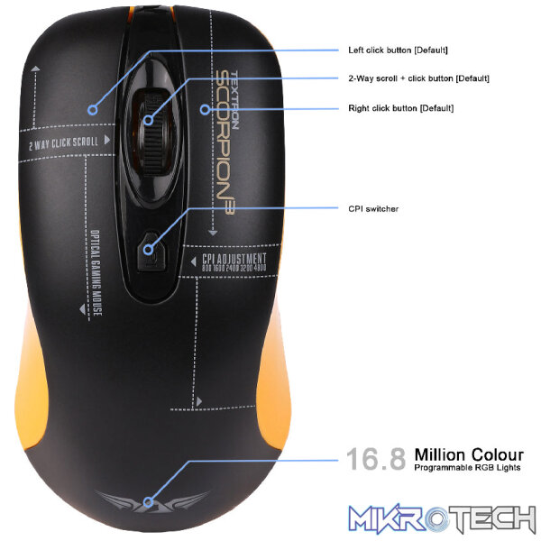 Armaggeddon Textron Scorpion 3 RGB Gaming Mouse - Image 6