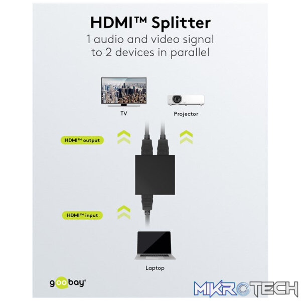 Goobay HDMI Splitter 1 to 2 (4K @ 30 Hz) - Image 6