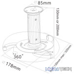 Goobay Projector Ceiling Mount (M) for Small to Medium Projectors - Image 2