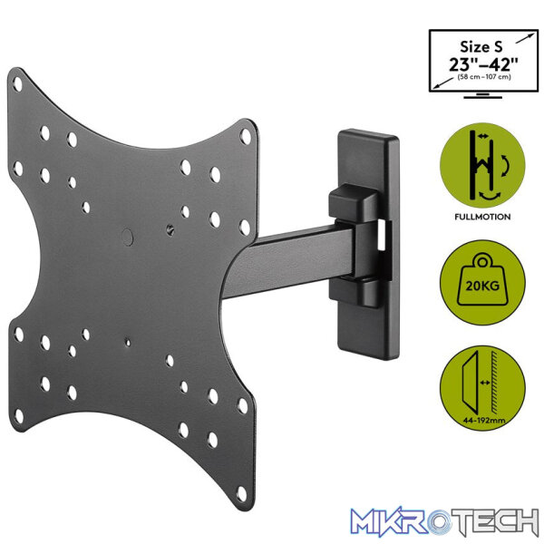 Goobay TV Wall Mount for TVs from 23" to 42" with Swivel and Tilt - Image 8