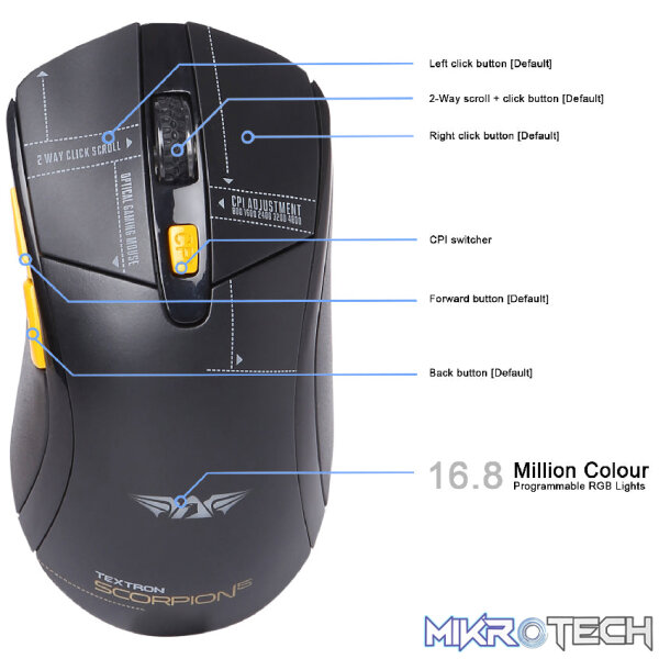 Armaggeddon Textron Scorpion 5 RGB Gaming Mouse - Image 6
