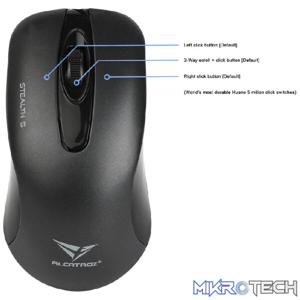 Alcatroz Stealth 5 USB Mouse - Metallic Red - Image 5