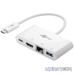 Goobay USB-C Multiport Adapter (HDMI + Ethernet, PD) - White - Image 5
