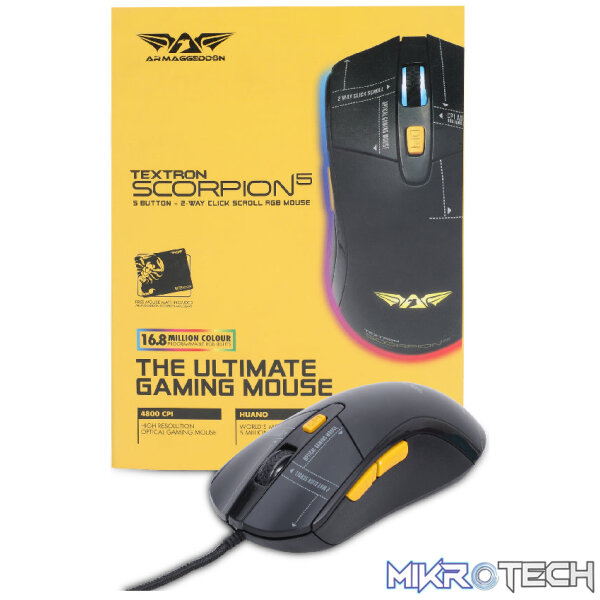 Armaggeddon Textron Scorpion 5 RGB Gaming Mouse - Image 7