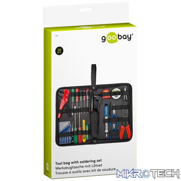 Goobay 20 Pcs Soldering Set and Tool Set in Handy Bag - Image 5