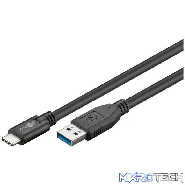 Goobay Sync & Charge Super Speed USB-C to USB A 3.0 Charging 3m Cable - Image 3