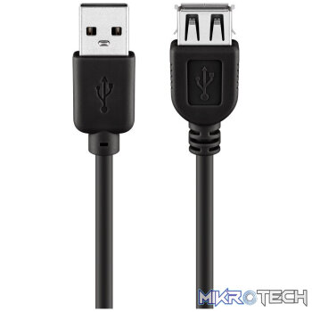 Goobay USB 2.0 Hi-Speed Extension 3m Cable - Black