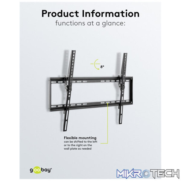 Goobay TV Wall Mount Basic Tilt for TVs from 37" to 70" - Image 6