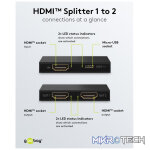 Goobay HDMI Splitter 1 to 2 (4K @ 30 Hz) - Image 3