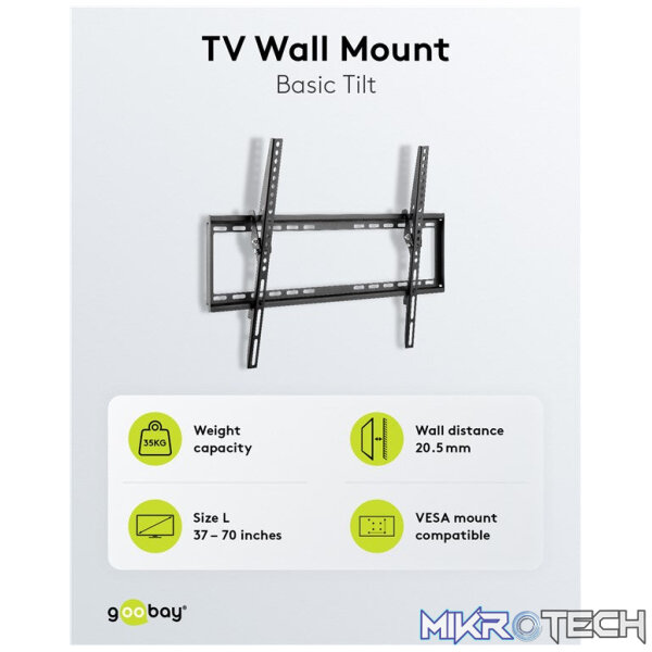 Goobay TV Wall Mount Basic Tilt for TVs from 37" to 70" - Image 8